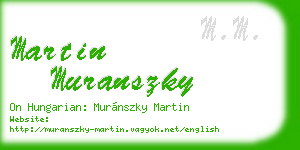 martin muranszky business card